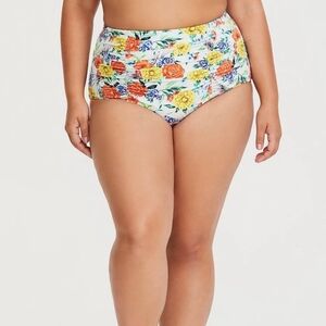 Torrid Floral Ruched Bikini Bottoms